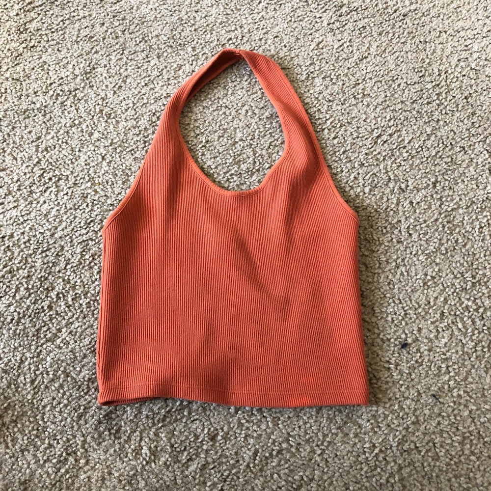 Top Shop Ribbed Halter Top